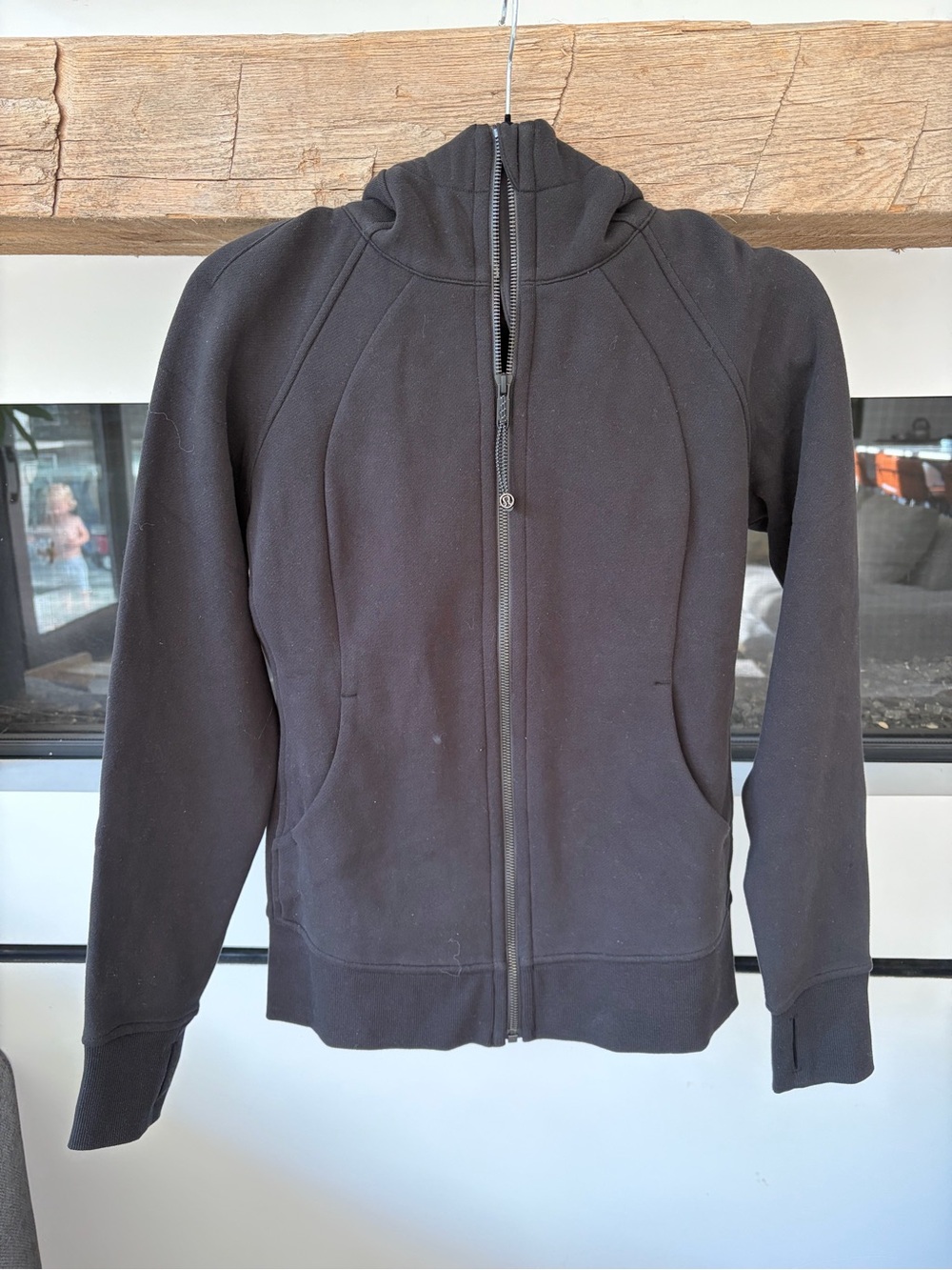 Lululemon Black Scuba Full-Zip Hoodie Jacket - sz 6